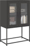 vidaXL - Hoge - kast - 68x39x107 - cm - staal - zwart