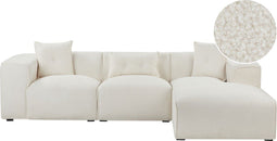 DOLVA - Hoekbank - Gebroken wit - Linkerzijde - 294 cm - Bouclé