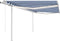 vidaXL - Luifel - automatisch - met - LED - en - windsensor - 4x3 - m - blauw - en - wit