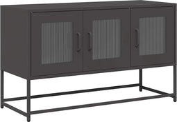 vidaXL - Tv-meubel - 100,5x39x60,5 - cm - koudgewalst - staal - zwart