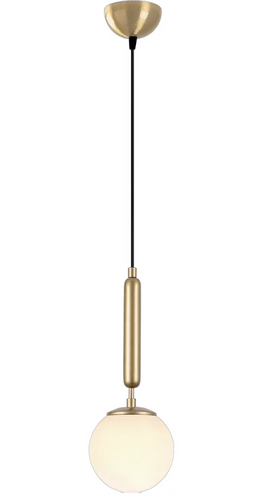 Opviq Fulgor - Hanglamp - Metaal & Glas - E14 - 15 x 15 x 49 cm - Verstelbaar tot 139 cm