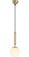 Opviq Fulgor - Hanglamp - Metaal & Glas - E14 - 15 x 15 x 49 cm - Verstelbaar tot 139 cm