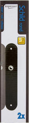Zwart ovalen deurschild - Geveerd - Inclusief bevestigingsmateriaal - 40 mm x 230 mm (1 stuk)