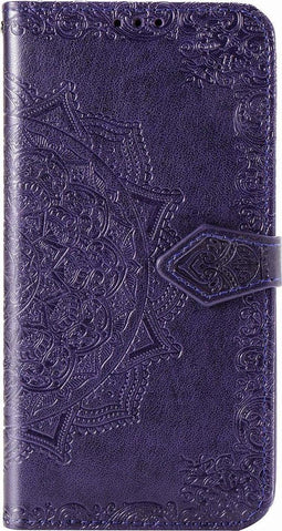 Hoesje Met Pasjeshouder Geschikt voor Samsung Galaxy Note 20 - Mandala Bookcase - Paars