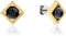 Tommy Hilfiger TJ2780792 Dames Oorbellen - Oorknopjes - Sieraad - Staal - Onyx - 6 mm breed - 8.5 mm lang
