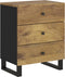vidaXL - Nachtkastje - 50x33x62 - cm - massief - mangohout - en - bewerkt - hout