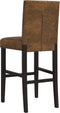 vidaXL - Barstoelen - 2 - st - massief - rubberhout - en - stof