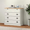 vidaXL - Ladekast - VIGO - 80x40x76 - cm - massief - grenenhout - wit