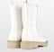 PS Poelman SATURNO - Chelsea Laarzen - Chunky zool - Crème - Maat 36