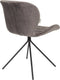 Zuiver OMG Velvet Eetkamerstoelen Grijs - Set van 2