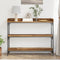vidaXL - Console - Tafel - Oud - Hout - 100x30x80 - cm - Engineered - Hout - en - Staal