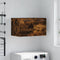 vidaXL - Wandkast - 60x36,5x35 - cm - bewerkt - hout - gerookt - eikenkleurig