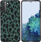 iMoshion Hoesje Geschikt voor Samsung Galaxy S21 Hoesje Siliconen - iMoshion Design hoesje - Zwart / Meerkleurig / Groen / Green Leopard