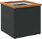 vidaXL - Plantenbak - 40x40x40 - cm - poly - rattan - zwart