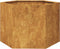 vidaXL - Plantenbak - zeshoek - 69x60x45 - cm - weervast - staal
