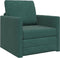 vidaXL - Vloersofa - Bed - 2-in-1 - Donkergroen - 74x77x81 - cm - Velvet