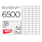 Klevende etiketten Apli 1283 Wit 100 Lakens 38 x 21,2 mm