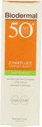 Biodermal Zonnebrand - Matterende Zonnefluïde voor het gezicht SPF 50 - 40ml - Voorkomt glimmen en puistjes