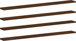 vidaXL - Wandschappen - 4 - st - 100x10x1,5 - cm - bewerkt - hout - bruin - eikenkleur