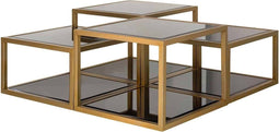 Richmond Salontafel Loua Set Van 4 Brushed Goud