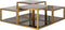 Richmond Salontafel Loua Set Van 4 Brushed Goud