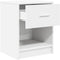 vidaXL - Nachtkastje - met - lade - 40x34x50 - cm - wit