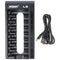 L8 quick charger for 1.5V Li-Ion and 1.2V NiMH AA, AAA batteries, with 8 charging slots, without bat