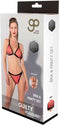 Printed Datex bh-setje rood - L