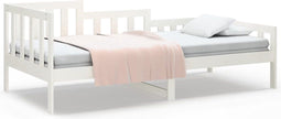 vidaXL - Slaapbank - zonder - matras - 90x190 - cm - massief - grenenhout - wit