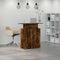 vidaXL - Receptiebalie - 100x40x104 - cm - bewerkt - hout - gerookt - eikenkleurig