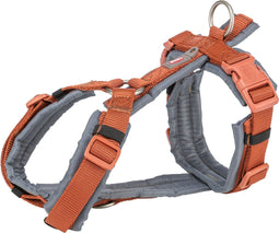 Trixie tuig voor hond premium trekking roest bruin / grafiet grijs 32-38x1,3 cm