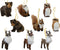 Dieren plastic l3b12h9.5 cm a9 kerst
