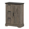 Coast Opbergkast - Farmhouse Kast met Schuurdeur en 3 Lades - Grijs - 60 x 30 x 80 cm