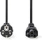 Nedis Stroomkabel - Type F (CEE 7/7) Male - IEC-320-C5 - 2.00 m - Zwart