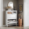SoBuy FSR152-W - Schoenenkast - 2 Kleppen & Rek - Wit