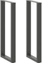 vidaXL - Salontafelpoten - 2 - st - U-vormig - 40x(110-111) - cm - staal - antraciet