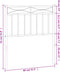 vidaXL - Hoofdbord - 75 - cm - metaal - zwart