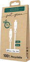 Just Green - USB C naar Lightning recyclebare kabel 1,2 m 3A - Wit