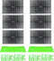 Profeco gereedschapswand 50x33 - Gereedschapsbord met 24 haken en 2 rekken - Zwart (2 stuks)