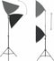vidaXL - Fotostudioset - met - softboxlampen, - achtergrond - en - reflector