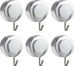 2 sets Zuignaphaken, 1 set bevat 6 sterke haken met vacuümzuignappen, extra sterke muurhaken, geen boren, roestvrijstalen handdoekhouder voor thuis, keuken, badkamer, kantoor, vensterglas - roestvrij, waterdicht