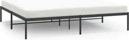 vidaXL - Bedframe - metaal - zwart - 200x200 - cm