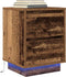 vidaXL - Nachtkastjes - met - led-verlichting - 2 - st - 38x34x50 - cm - oud - hout
