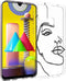 iMoshion Hoesje Geschikt voor Samsung Galaxy M31 Hoesje Siliconen - iMoshion Design hoesje - Transparant / Zwart / Line Art Woman Black