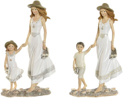 Decoratieve figuren Home ESPRIT Wit Beige 14,5 x 8 x 24,5 cm (2 Stuks)