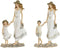 Decoratieve figuren Home ESPRIT Wit Beige 14,5 x 8 x 24,5 cm (2 Stuks)