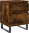 vidaXL - Nachtkastje - 40x35x50 - cm - bewerkt - hout - gerookt - eikenkleurig