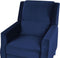 Beliani EGERSUND - Fauteuil - Blauw - Fluweel