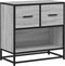 vidaXL - Nachtkastje - 60x31x60 - cm - bewerkt - hout - en - metaal - grijs - sonoma