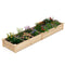 Coast Verhoogde Houten Tuinbak - 2 Bloembakken met Verdelers - Massief Dennenhout - 228 x 62 x 25 cm